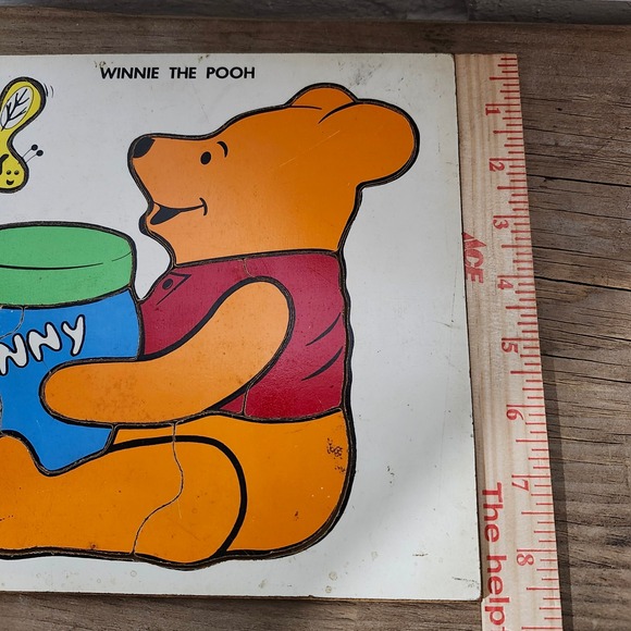 Vintage 1975 Walt Disney Winnie The‎ Pooh Inlay Puzzle Wood Toy - Picture 4 of 5